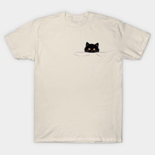 Black cat in pocket T-Shirt